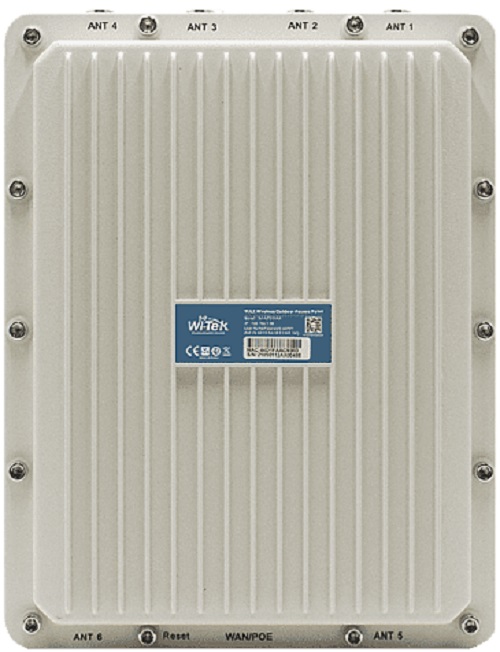 Точка доступа Wi-Tek WI-AP518AX уличная IEEE802.11ax, 2.4/5ГГц до 3550Мбит/с, MU-MIMO, OFDMA, 27dBm, питание 48V 802.3at