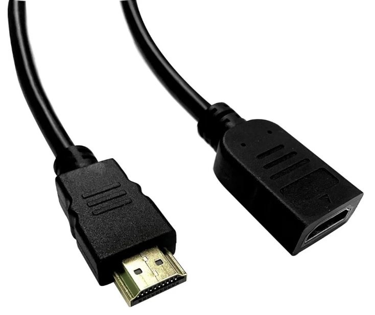 Кабель-удлинитель Buro BU-HDMI2.0-EXTND-1.5M аудио-видео HDMI (m)/HDMI (f) 1.5м. позолоч.конт. черный 2052550