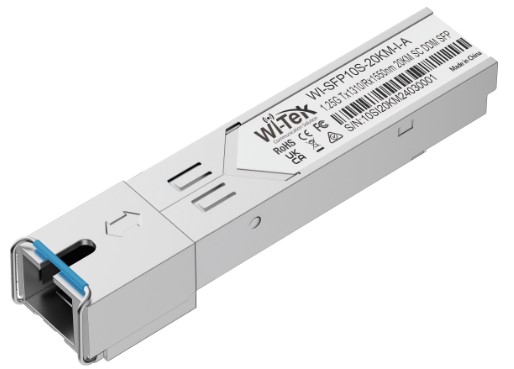 Модуль SFP Wi-Tek WI-SFP10S-20KM-I промышленный с разъемом SC, до 20км, (Комплект 2шт)