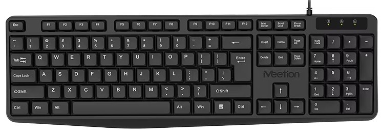 Клавиатура Meetion K200 USB, 104 клавиши, чёрная MT-K200-A-RU