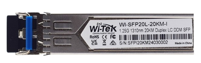 Модуль SFP Wi-Tek WI-SFP20L-20KM-I промышленный с разъемом LC, до 20км