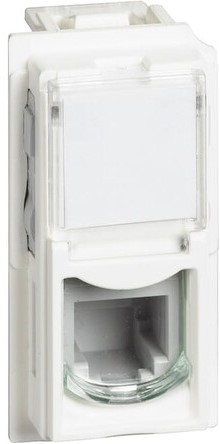 Розетка BTicino KW4258RJ11 LIVING NOW телефонная RJ11, 1 модуль, цвет белый