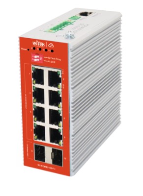 Коммутатор промышленный Wi-Tek WI-PCMS310GF-I L2 PoE, порты 8GE PoE, 2SFP, Cloud