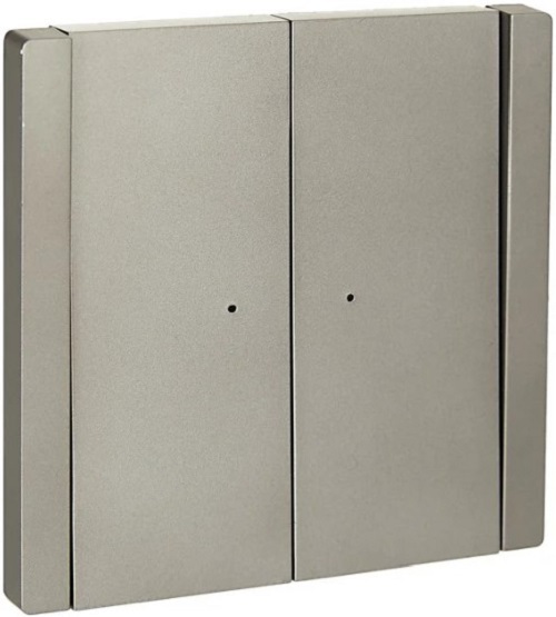 Выключатель двухклавишный с подсветкой IEK FP-V20-1-10-1-K46 FORTE&PIANO 10А FP506 сталь