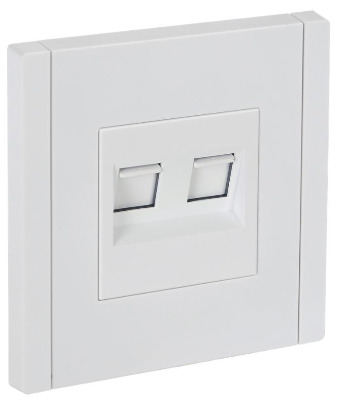 Розетка компьютерная+телефонная IEK FP-KT20-O-1-K01 FORTE&PIANO RJ11+RJ45 кат.5E FP235 белый