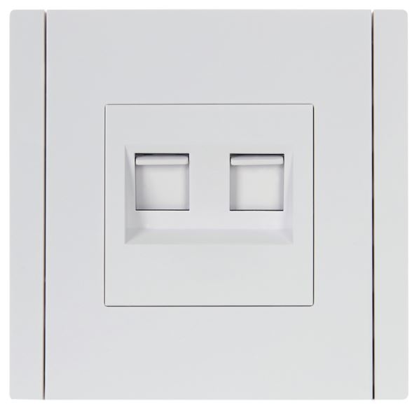 Розетка компьютерная двойная IEK FP-K20-2-K01 FORTE&PIANO RJ45 кат.6 FP234 белый