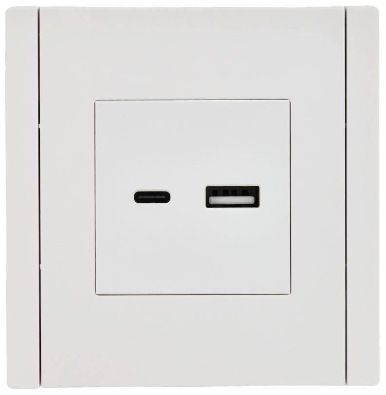 Розетка USB IEK FP-U22-D31-K01 FORTE&PIANO тип A+тип C 3,1А FP250 белый