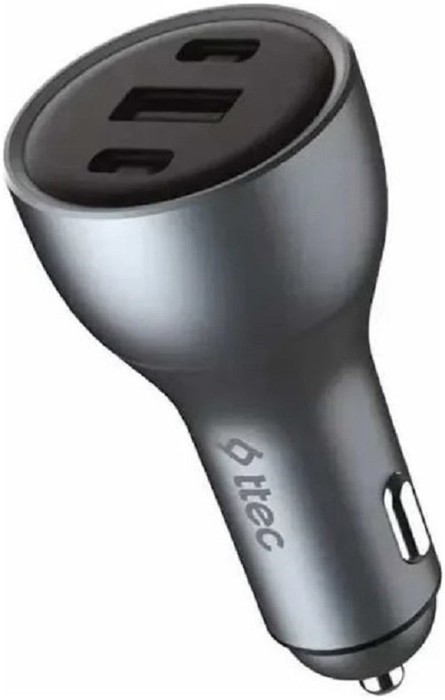 Зарядное устройство автомобильное TTEC 2CKP05S Trio, PD 130W, 2*USB-C + USB-A, цвет: черный