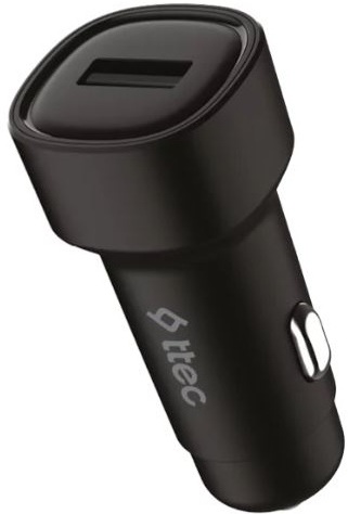 Зарядное устройство автомобильное TTEC 2CKS30CS 2.4A, с кабелем USB-C, цвет: черный