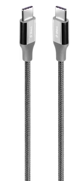Кабель TTEC 2DK52UG AlumiCable 65W Type-C - Type-C Fast Charge Cable. Длина: 300см. Цвет: серый космос