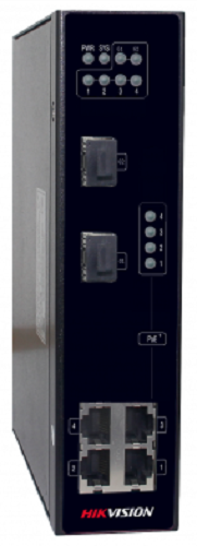 Коммутатор PoE HIKVISION DS-3T0306P неуправляемый, 4хRJ45 100M RJ45 PoE/2хUplink порт 1000М Ethernet, 802.3af/at, бюджет PoE 120Вт, (блок писания не в