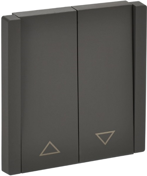 Выключатель двухклавишный для жалюзи IEK FP-V15-0-10-1-K03 FORTE&PIANO 10А FP311 серый