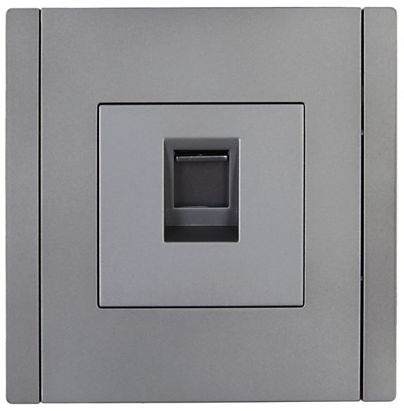 Розетка компьютерная IEK FP-K10-2-K46 FORTE&PIANO RJ45 кат.6 FP531 сталь
