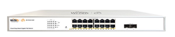 Коммутатор настраиваемый Wi-Tek WI-PCES318GF v2 PoE 250Вт, порты 16 PoE GE + 2 SFP, Easy Smart