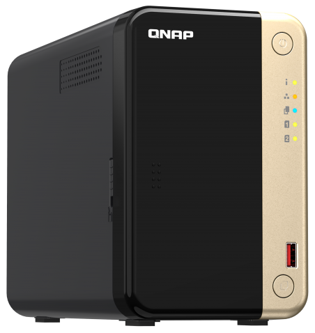 Сетевой RAID-накопитель QNAP TS-264-8G 2 отсека 3,5"/2,5", 2 порта 2,5 GbE BASE-T, HDMI-порт, 2 слота M.2 2280 NVMe SSD, Intel Celeron N5095 2,0 ГГц