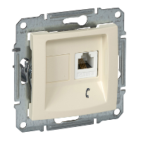 Розетка Schneider Electric SDN4101147 Sedna телефонная RJ11 в рамку, (бежевая)
