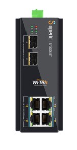 Коммутатор неуправляемый Wi-Tek SP3006F-BT промышленный PoE BT, 4GE+2SFP
