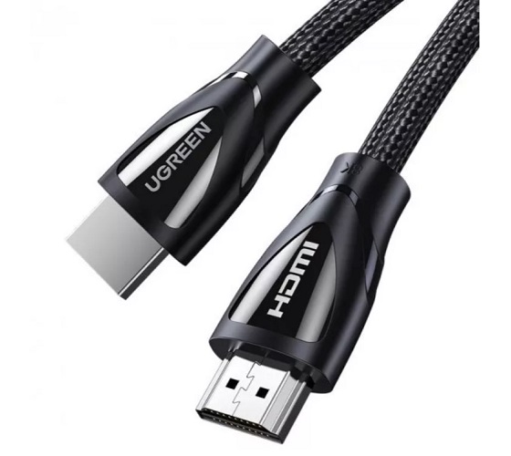 Кабель интерфейсный HDMI-HDMI UGREEN 80401 M/M в оплетке, 1 м, черный