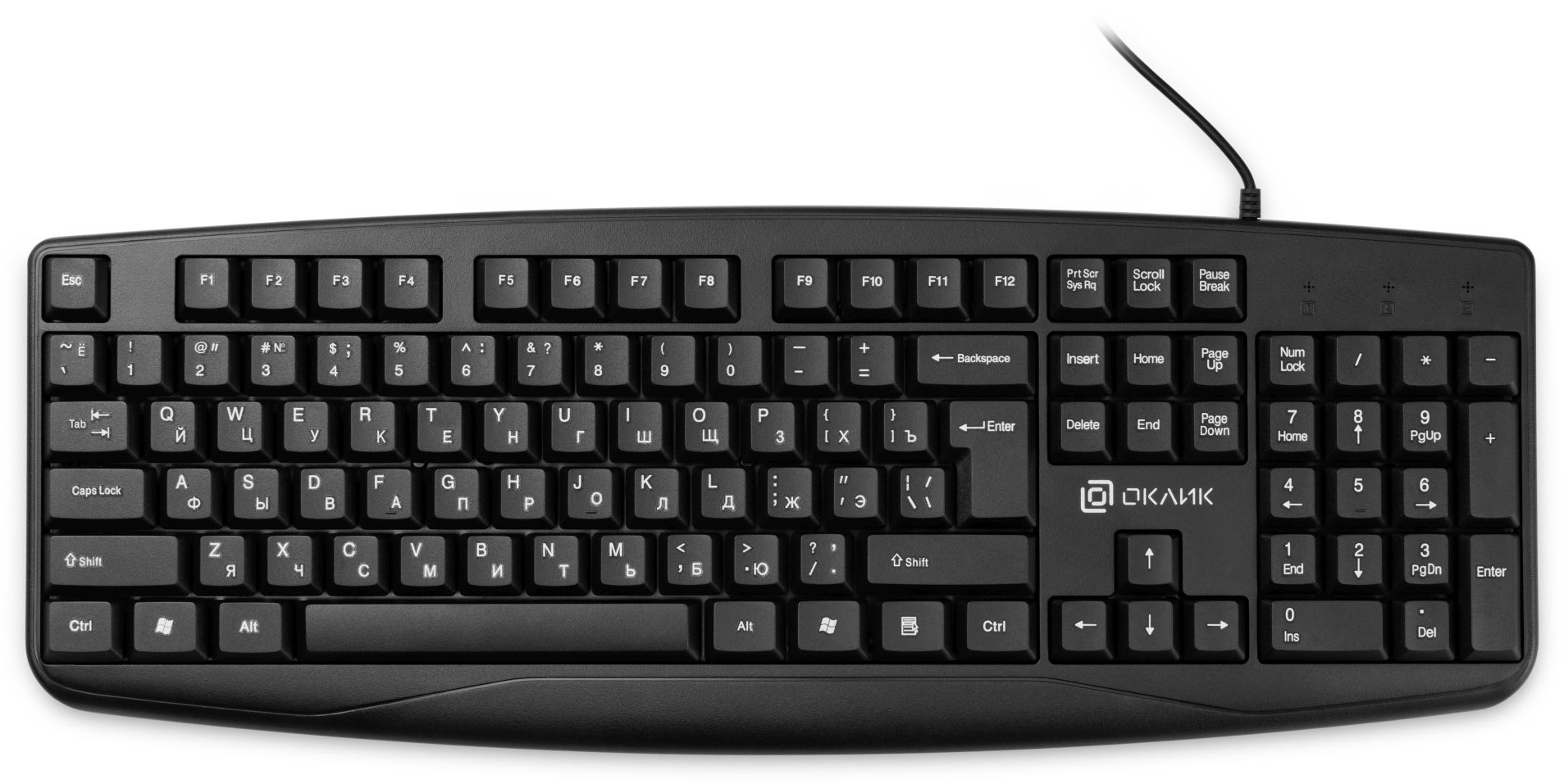 Клавиатура Oklick 105M 1678092 черная USB