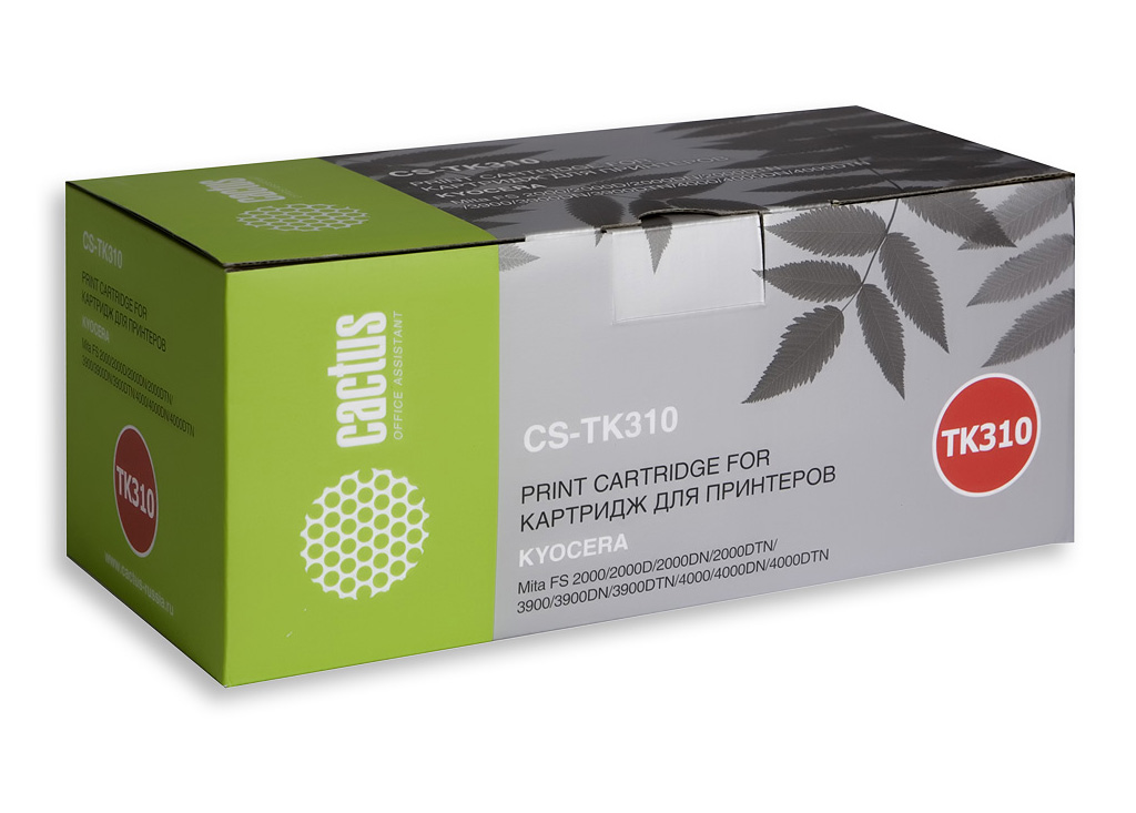 Картридж Cactus CS-TK310 для принтера Kyocera Mita FS 2000/2000D/2000DN/2000DTN/3900/3900DN/3900DTN/4000, черный, 12000 стр. (туба, 480 г.)