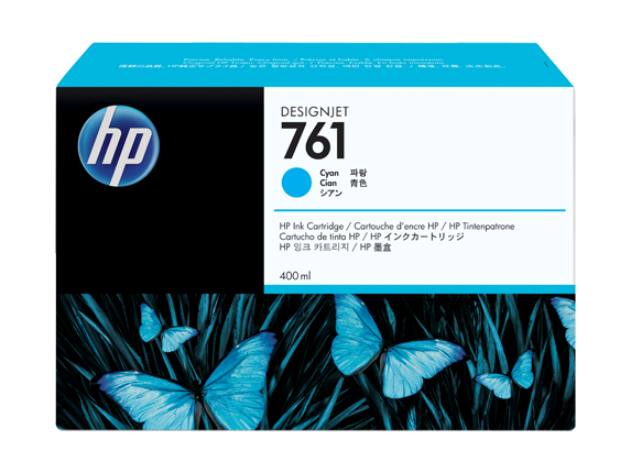 Картридж HP CM994A №761 для  принтеров Designjet T7100, голубой, 400 мл