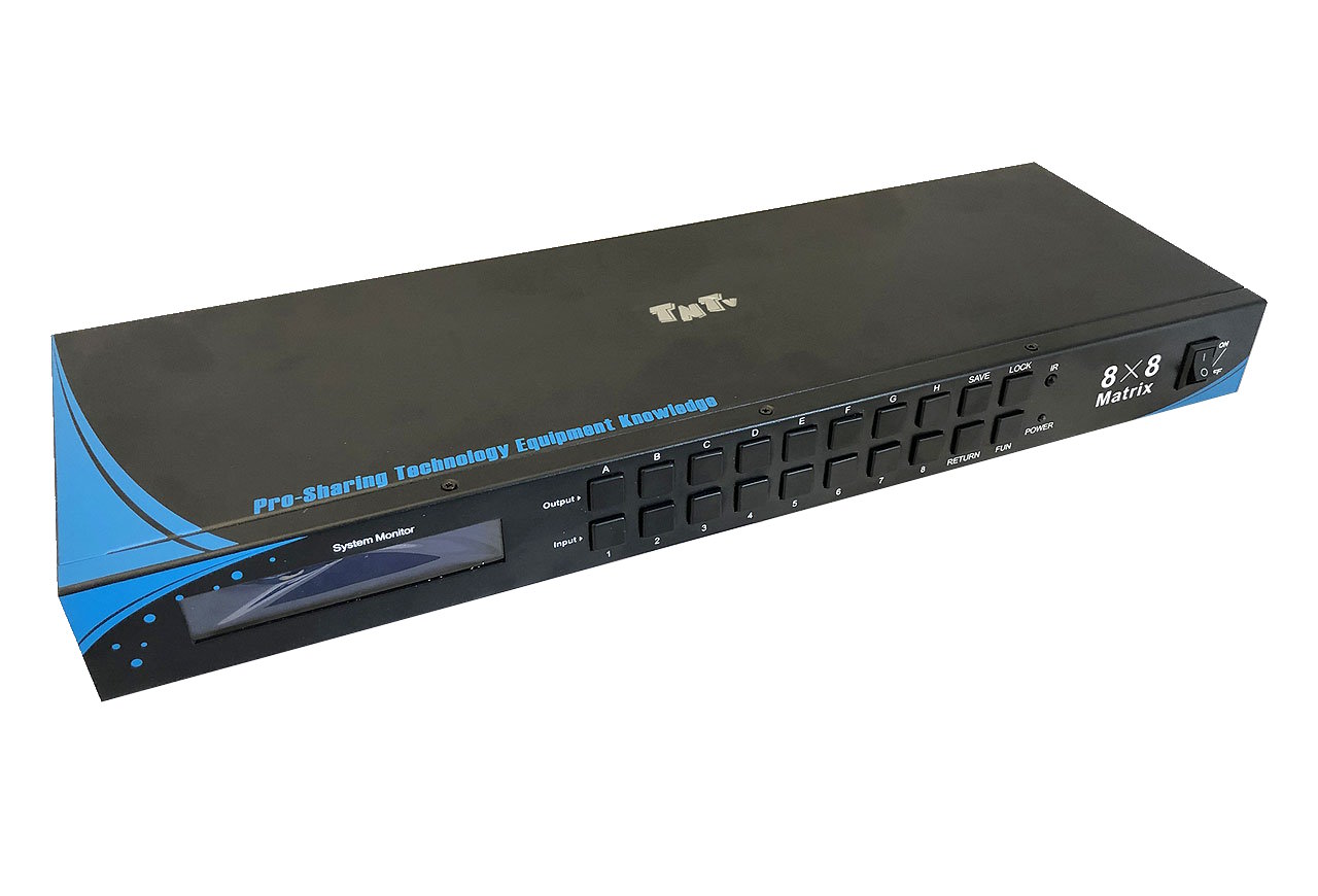 Переключатель TNTV TNTV/TNT MMS-0808ESTE электрон., HDMI, 8/8 устройств, без шнуров (шнуры до 15 м.;макс.разр. до 3840x2160 30Hz (4:4:4); 3D,DeepColor