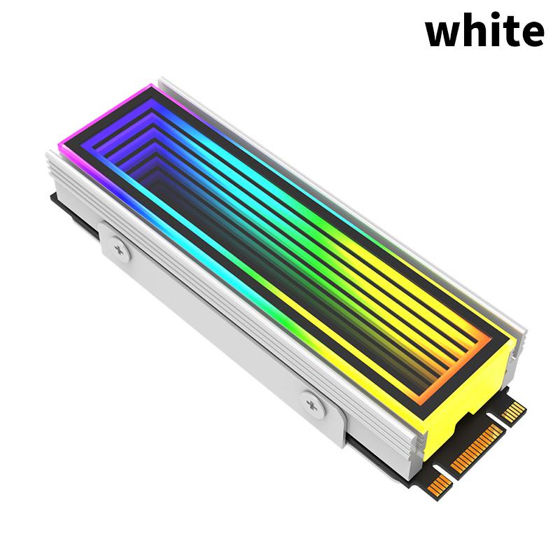 5V ARGB Sync PC 2280 SSD M2 Radiator PC RGB M.2 NVMe Radiator Высокоэффективный радиатор Endless Abyss Effect Gaming Entertainment белый Wolfman