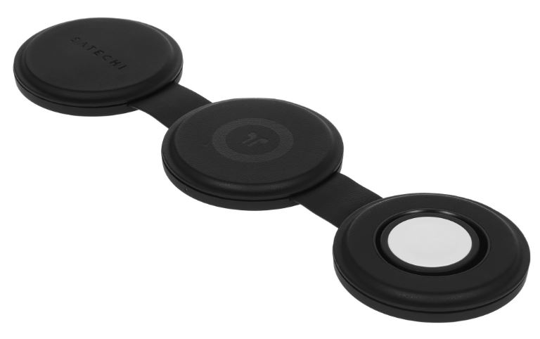Зарядное устройство беспроводное Satechi ST-QTG31K Qi2 OntheGo 3-in-1, чёрный