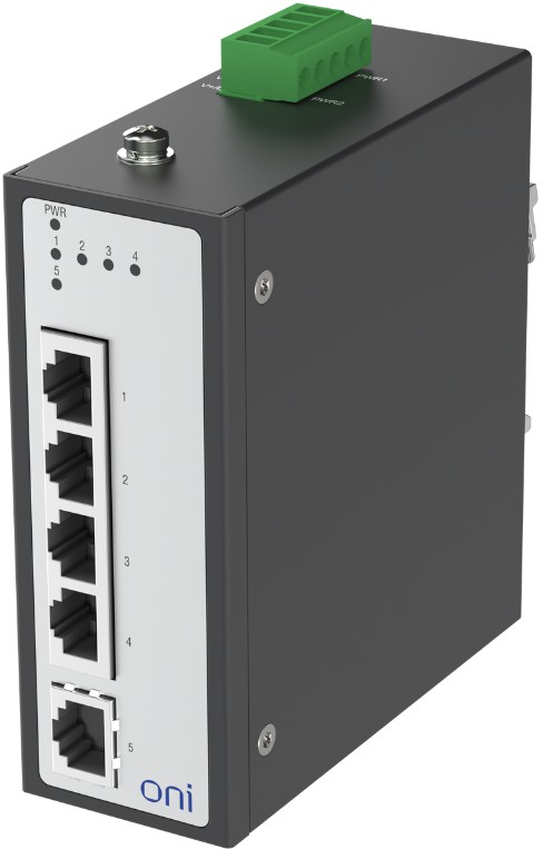 Коммутатор промышленный неуправляемый ONI ISU-430-5FE0000000000 Ethernet 5 портов 10/100BaseT разъем RJ45 24В AC/12/24/48В DC с резервированием
