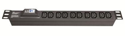 Блок розеток 19", 8 розеток DKC R519IEC8CBC14 10A с автоматом 1P Вых: 8хC13, Вх:C14X2м, "RAM telecom"