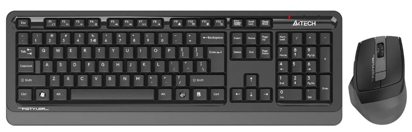 Клавиатура и мышь Wireless A4Tech Fstyler FG1035 клав:черный/серый мышь:черный/серый USB Multimedia (1919528) FG1035 GREY
