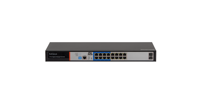Коммутатор GIGALINK GL-SW-G205-16P 16 PoE (802.3af/at) портов 10/100/1000Мбит/с 8 до 250 м cat.6, 2*SFP 1000Мбит/с, 250Вт NikoMax