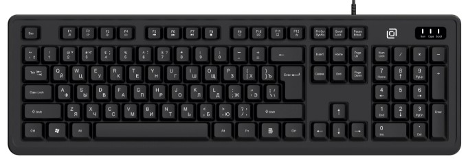 Клавиатура Oklick K175 2069432 черная USB Multimedia