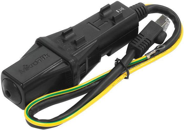 Инжектор Mikrotik GESP+PoE-IN Gigabit PoE with surge protection, indoor enclosure