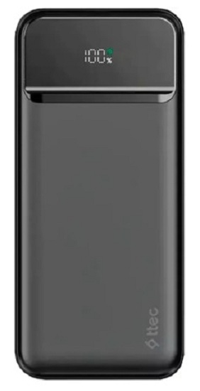 Аккумулятор внешний портативный TTEC ReCharger 2BB268S LCD 20000mAh PD 2*USB-A and USB-C 20W. Цвет: черный