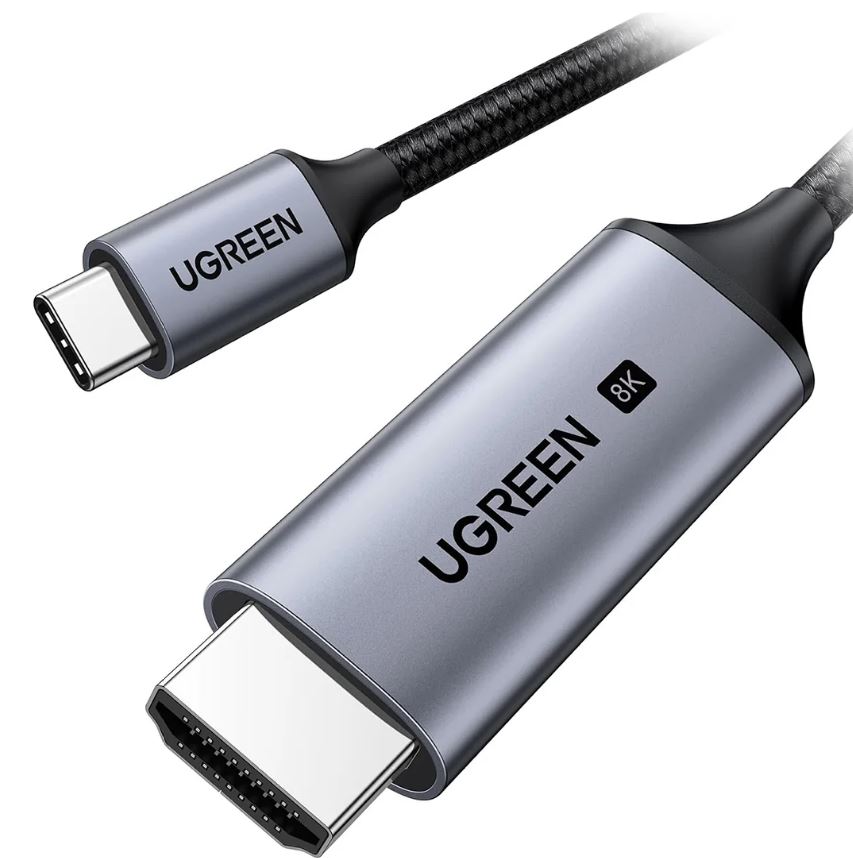 Кабель UGREEN CM565 35596_ USB-C to HDMI 8K/60Hz Cable. Длина: 1м. Цвет: серый космос