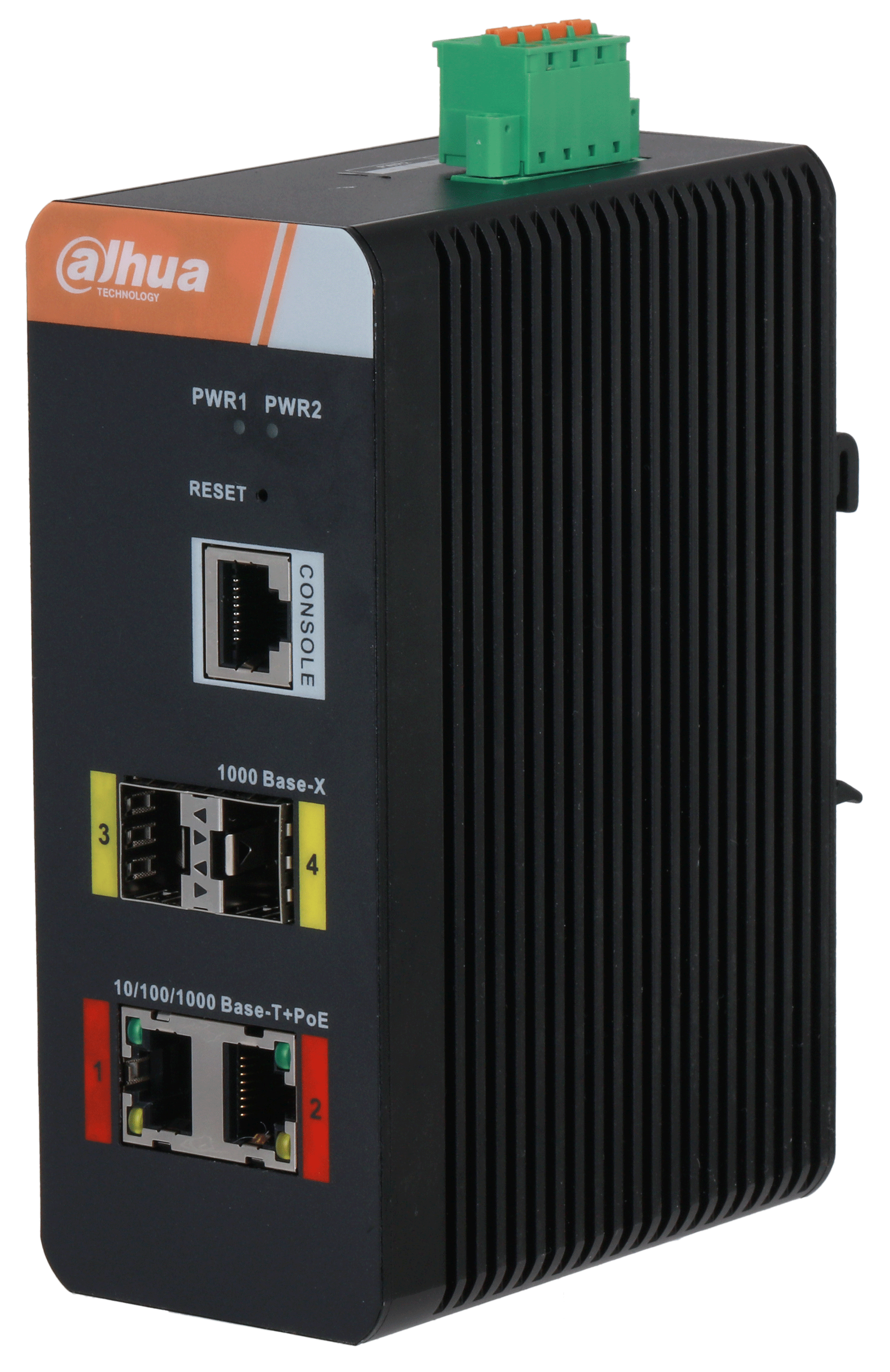 Коммутатор управляемый Dahua DH-IS4204-2GT-120 4-портовый гигабитный с PoE, промышленное исполнение