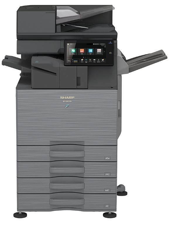 МФУ лазерное цветное Sharp BP56C26EU SRА3, 26 стр/мин, однопроходный автоподатчик (DSPF300), дуплекс, сеть, 5Гб, 128Гб(SSD)+16Гб(eMMC), NFC, SRA3(300г