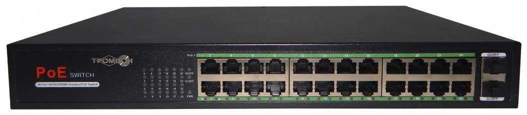 Коммутатор сетевой Тромбон IP-К24 24 порта POE неуправляемый