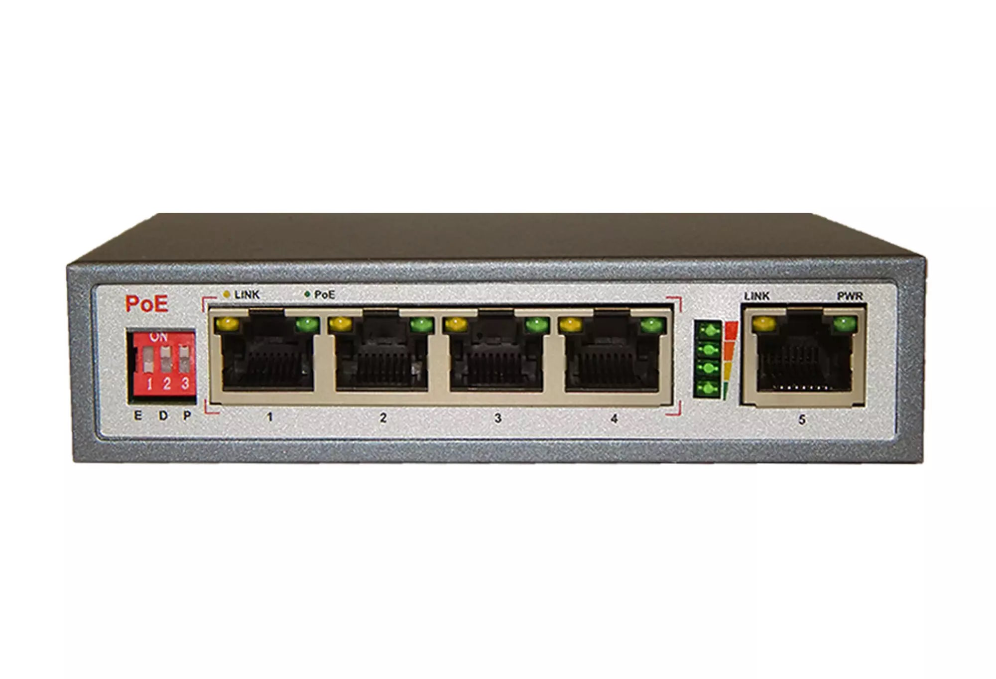 Коммутатор сетевой Тромбон IP-К04 неуправляемый 4 порта POE