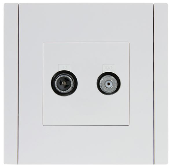 Розетка телевизионная IEK FP-AF20-O-K01 FORTE&PIANO TV+SAT FP238 белый