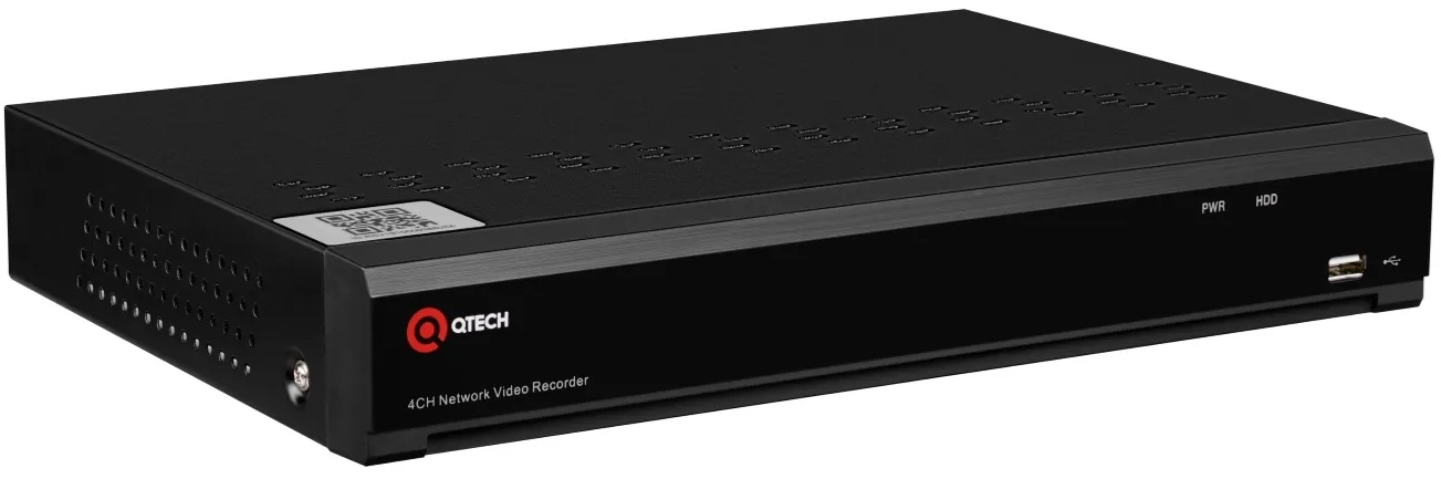 Видеорегистратор QTECH QVC-NVR-R208/8MP-8POE 8-х канальный с POE, входящий поток на запись: до 128Мбит/с; H.265/H.264; запись: разрешение до 4K; HDD: