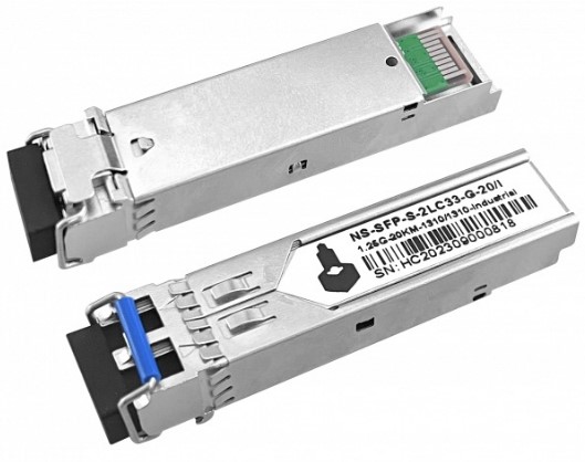 Модуль NST NS-SFP-S-2LC33-G-10/I Оптический SFP Модуль промышленный. Два волокна Single Mode. Скорость: до 1,25 Гбит/c. Тип разъема: 2xLC.