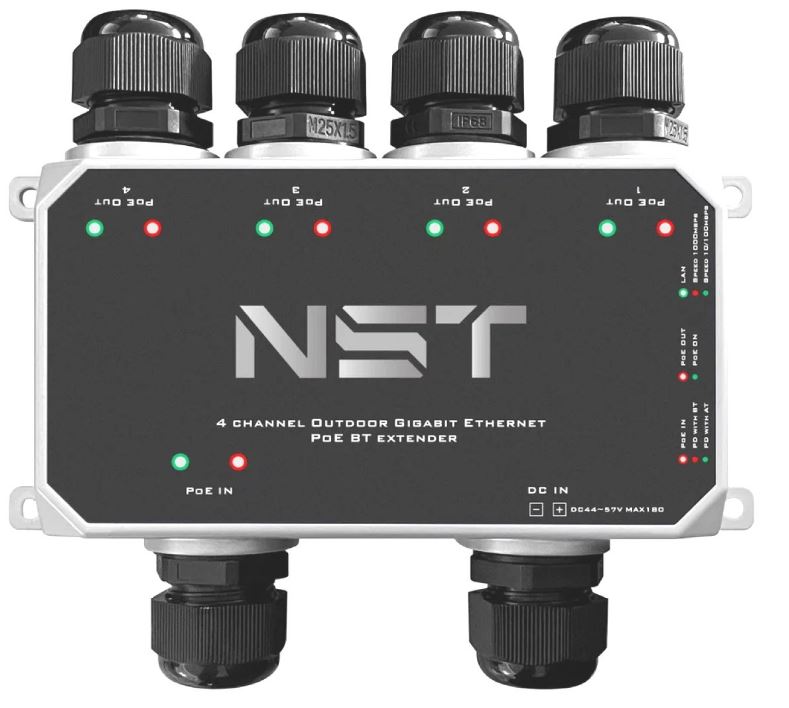 Удлинитель PoE NST NS-ExSW-5GP/W коммутатор Gigabit Ethernet до 250м на 5 портов