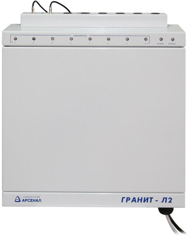 Модем Сибирский Арсенал Гранит-Л2 ETHERNET вар.02 с ПО «Лавина», 2 коммуникатора (канал GSM) - расширение до 8 шт., связь с ПК по Ethernet, метал. кор