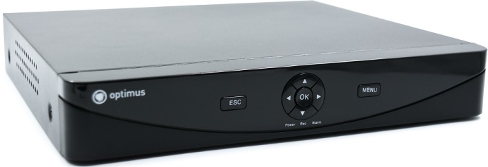 Видеорегистратор IP Optimus NVR-5161_V.1 16 канальный, камеры до 8 Мп, 25 к/с, битрейт вход 76 Мбит/с, H.265/H.264, HDMI 4К, VGA, 1 SATA 14 ТБ, аудиов