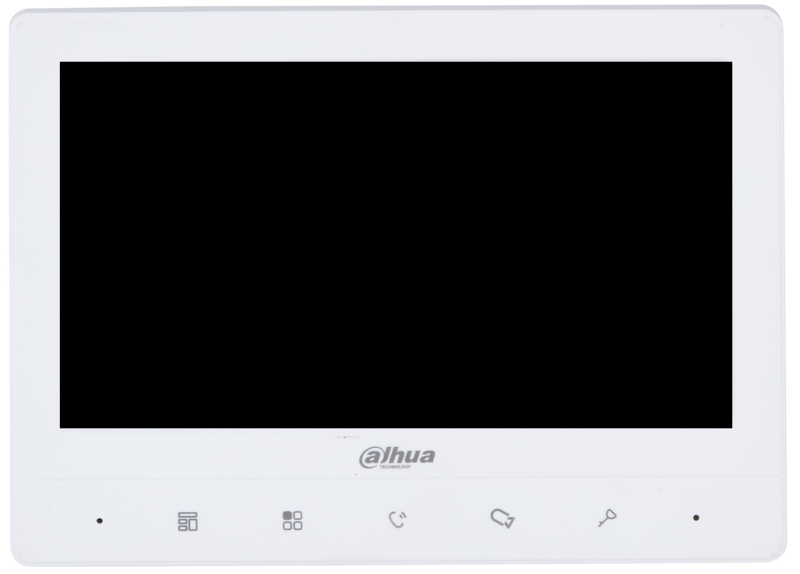 Видеодомофон Dahua DHI-VTH1020J монитор видеодомофона IP 7 дюймовый, белый 1024x600 разрешение, механические кнопки; Возможность просмотра IP видеок