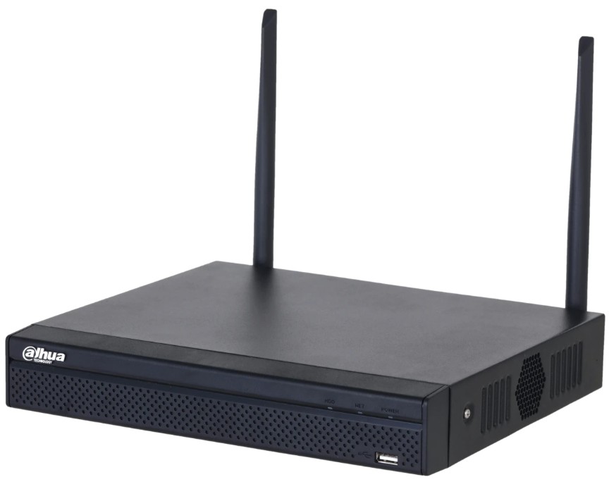 Видеорегистратор IP Dahua DHI-NVR1104HS-W-S2 4-канальный, W-Fi, Входящий поток: по кабелю до 40Мбит/с, по Wi-Fi до 16Мбит/с, H.265+, H.265, H.264+, H.