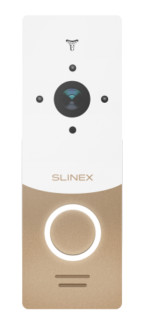 Вызывная панель Slinex ML-20 IP (Gold+White) для мобильных устройств (Android, iOS),  работа с аналоговыми мониторами по 4-х проводной линии связи, ка
