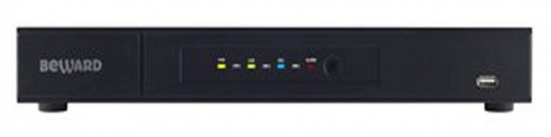 Видеорегистратор Beward BS1208 До 8 IP-каналов, до 60 Мбит/с, 1920х1080, до 200 к/с, Н.264, подключение IP-камер BEWARD серии "B", до 2хSATA HDD 3.5''